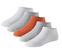 Schiesser Tagessocke Sneaker Stay Fresh weiss/grau/rot Herren - 5 Paar, Größe 39-42