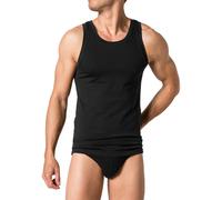Schiesser Tanktop Herren Baumwolle schwarz, 5 (M)
