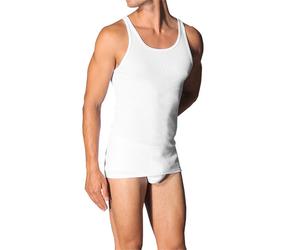 Schiesser Tanktop Herren Baumwolle weiß, 12 (6XL)