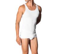 Schiesser Tanktop Herren Baumwolle weiß, 6 (L)