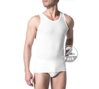 Schiesser Herren Jas 0/0 (2 stuks) Unterhemd, Weiß (100-weiss), L EU