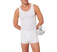 Schiesser Tanktops Herren Baumwolle weiß, 7 (XL)