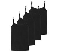 Schiesser - Teens Girls - 95/5 Multipacks - Spaghetti-Tops - 173527-4er Spar-Pack (164 Schwarz)