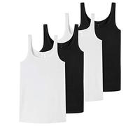 Schiesser - Teens Girls - 95/5 Multipacks - Tops - 173528-4er Spar-Pack (176 Schwarz/Weiß)