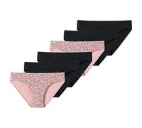 Schiesser - Teens Girls - 95/5 Organic Cotton - Slip - 173523-6er Pack (176 Pink/Schwarz)