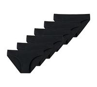 Schiesser - Teens Girls - 95/5 Organic Cotton - Slip - 173523-6er Pack (176 Schwarz)