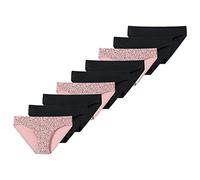 Schiesser - Teens Girls - 95/5 Organic Cotton - Slip - 173523-9er Pack (176 Pink/Schwarz)