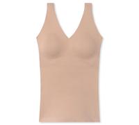 Schiesser Trägertop Damen Invisible Soft Lasercut mit herausnehmbaren Pads beige Gr. 42