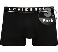 Schiesser Trunks Herren Baumwolle schwarz, 10 (4XL)