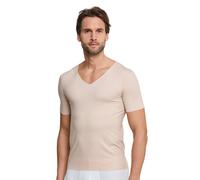 Schiesser Tshirt Seamless V-Ausschnitt Laser Cut Kurzarm (Interlock, nahtlos) Unterwäsche beige Herren, Größe 4