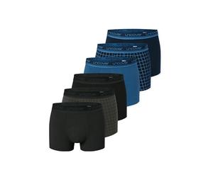 Schiesser Uncover by Herren Trunk Cotton Serie 6-Pack Boxershorts Unterhose Baumwollmix elastisch bequem sportlich atmungsaktiv Alltag Freizeit