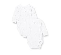 Schiesser Unisex Baby 2 Pack Wickelbody Langarm und mit Knöpfen - 100% Organic Bio Baumwolle - Größe 56 bis 104