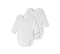 Schiesser Unisex Baby 2 Pack Wickelbody mit Knöpfen - 100% Organic Bio Baumwolle - Größe 56 bis 104