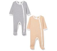 Schiesser Unisex Baby Doppelpack Strampler mit Fuß Kleinkind-Schlafanzüge, Mehrfarbig 1, 62
