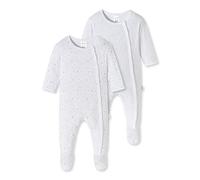 Schiesser Unisex - Baby Schlafanzug Einteiler Body mit Fuß 2er Pack Doppelpack - 179482, Größe Kinder:62, Farbe:Sortiert
