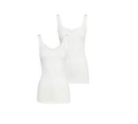 Schiesser Damen Trägertop Cotton Essentials 2er Pack (Farbe: weiß / Größe: 46)
