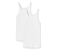Schiesser Unterhemd 2 St. (2 Pack) Original Doppelripp Sportjacke - Weiß: Größe: 5 (Gr. M)