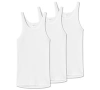 SCHIESSER Unterhemd 3er Pack - Original Doppelripp, Sport-Jacke, ärmellos Weiß 3XL