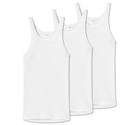 SCHIESSER Unterhemd 3er Pack - Original Doppelripp, Sport-Jacke, ärmellos Weiß L