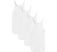 SCHIESSER Unterhemd 4er Pack - Original Doppelripp, Sport-Jacke, ärmellos 2XL Weiß