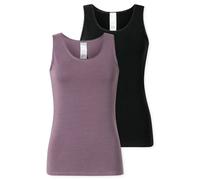 Schiesser Damen 2 PACK Trägertop Unterhemd mit Spitze - Modern Multipacks, sortiert 3_182906, 46