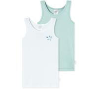 Schiesser Mädchen 2 Pack Unterhemd Feinripp-100% Organic Bio Baumwolle-Größe 92 bis 140 Unterwäsche, Sortiert 5_181797, 116 (2er Pack)