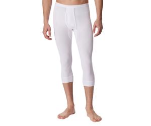 Schiesser Unterwäsche 3/4 Unterziehhose Original Doppelripp mit Eingriff - weiss Herren, Größe 5