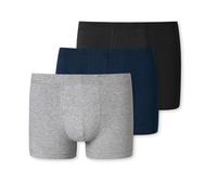 Schiesser Unterwäsche Boxershorts 95/5 Organic Cotton mehrfarbig blau/grau/schwarz Herren - 3 Stück, Größe 4
