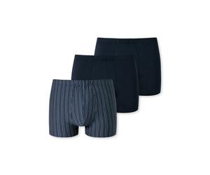 Schiesser Unterwäsche Boxershorts 95/5 Organic Cotton mehrfarbig dunkelblau/gestreift 912 Herren - 3 Stück, Größe 5