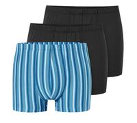 Schiesser Unterwäsche Boxershorts 95/5 Organic Cotton schwarz/blau 921 Herren - 3 Stück, Größe 9