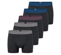 Schiesser Unterwäsche Boxershorts 95/5 Organic Cotton Webgummibund mehrfarbig schwarz Herren - 5 Stück, Größe 5