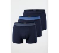 Schiesser Unterwäsche Boxershorts 95/5 Organic Cotton Webgummibund nachtblau Herren - 3 Stück, Größe 6