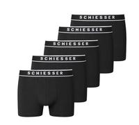 Schiesser Unterwäsche Boxershorts 95/5 Organic Cotton Webgummibund schwarz Herren - 5 Stück, Größe 4