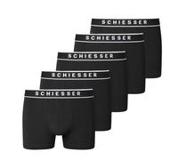 Schiesser Unterwäsche Boxershorts 95/5 Organic Cotton Webgummibund schwarz Herren - 5 Stück, Größe 8