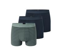 Schiesser Unterwäsche Boxershorts 95/5 Webgummibund 910 dunkelblau/mineral gestreift Herren - 3 Stück, Größe 6