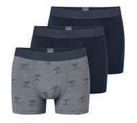 Schiesser Unterwäsche Boxershorts 95/5 Webgummibund dunkelblau/grau Herren - 3 Stück, Größe 6