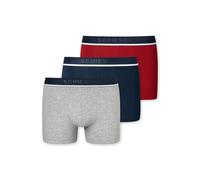 Schiesser Unterwäsche Boxershorts 95/5 Webgummibund rot/blau/grau meliert Herren - 3 Stück, Größe 4
