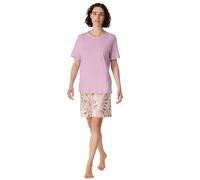 Schiesser Unterwäsche Schlafanzug Comfort Nightwear kurz - pink Damen, Größe 38