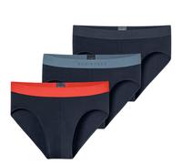 Schiesser Unterwäsche Slip Rio Organic Cotton Webgummibund 95/5 mehrfarbig dunkelblau Herren - 3 Stück, Größe 7