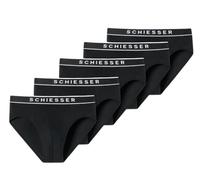 Schiesser Herren 5 Pack Unterwäsche Bio-Baumwolle - 95/5 Organic Slip, Schwarz_183212, M EU