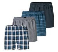 Schiesser - Web - Boxershorts - 4er Pack (5 Grau/blau/dunkelblau)