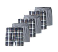 Schiesser - Web - Boxershorts - 6er Pack (8 Dunkelblau/grau)