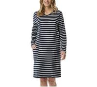 Schiesser Women Longsleeve Nightdress Blau/Weiß Baumwolle 50 Damen