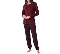 Schiesser Women's Schlafanzug Lang Pajama Set, Burgund Ii, D52