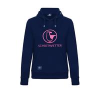 SCHIETWETTER Damen Kapuzenpullover, Hoodie, Sweater, Frauen Oberteile, Sweatshirt, Bedruckt Navy-pink 46