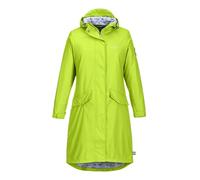 SCHIETWETTER Damen Regenjacke Emma, Regenmantel, Parka, lang, gefüttert, wasserdicht Lime 36