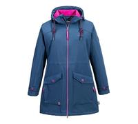 SCHIETWETTER Damen Softshelljacke Goldhaar Emmy, wasserdichte, Winddichte, atmungsaktive Funktionsjacke, Parka, Übergangsjacke mit Fleecefütterung bluenights Melange 36