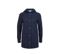SCHIETWETTER Damen Strickjacke Smilla, Kapuzenjacke, Cardigan, Wolljacke, lang anthrazit 38