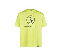 SCHIETWETTER Herren T-Shirt Fabian, Shirt, Print-Shirt, Casualshirt, Baumwollshirt, Rundhals, Logo-Print, luftig, leicht, sommerlich Lime/Navy 4XL