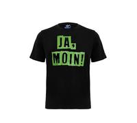 SCHIETWETTER Herren T-Shirt Ja Moin, Männer Oberteil, Kurzarm Basic, Rundhals, 100% Baumwolle, luftig Black-Lime 2XL